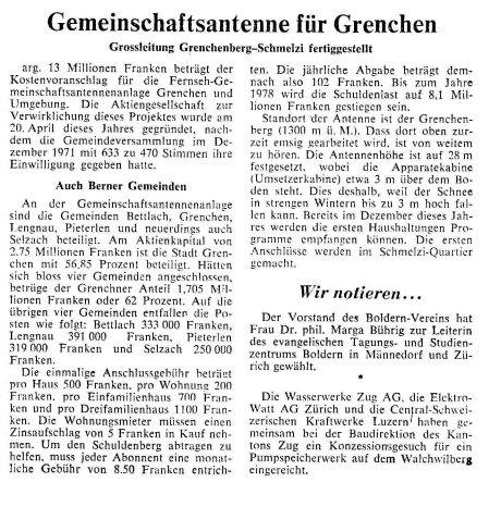 Bild Pressemitteilung 1972